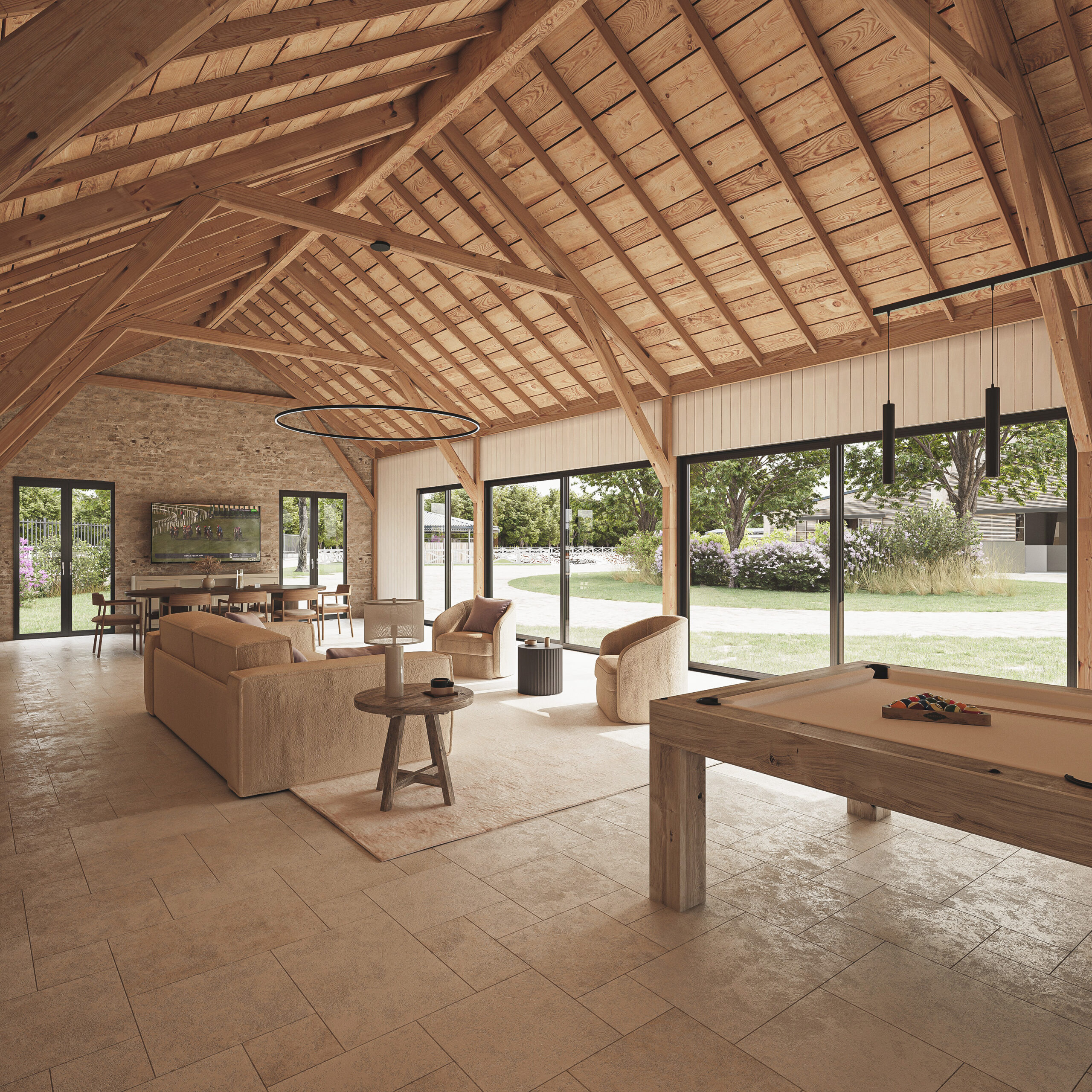 01_CLUB_HOUSE_CAM004_FINAL Photo d'un club house avec salon et billard