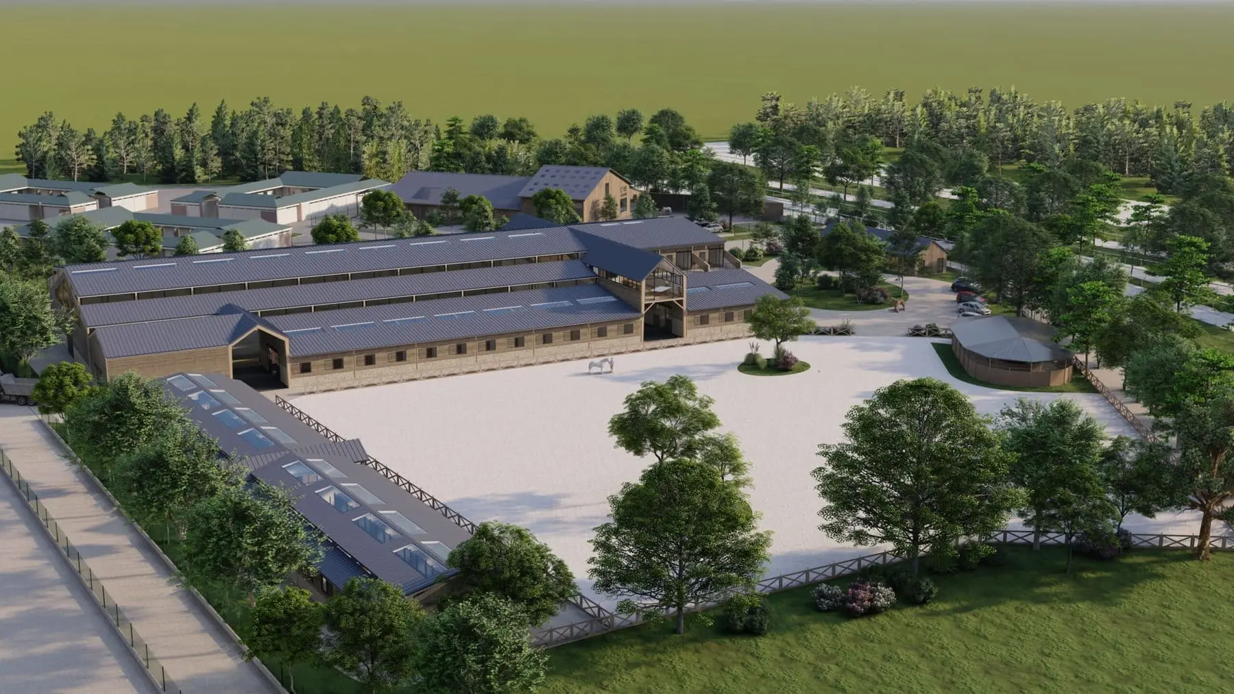 MKRS Architecte - Esquisse - Image 3D - Faisabilité - Construction neuve - écurie